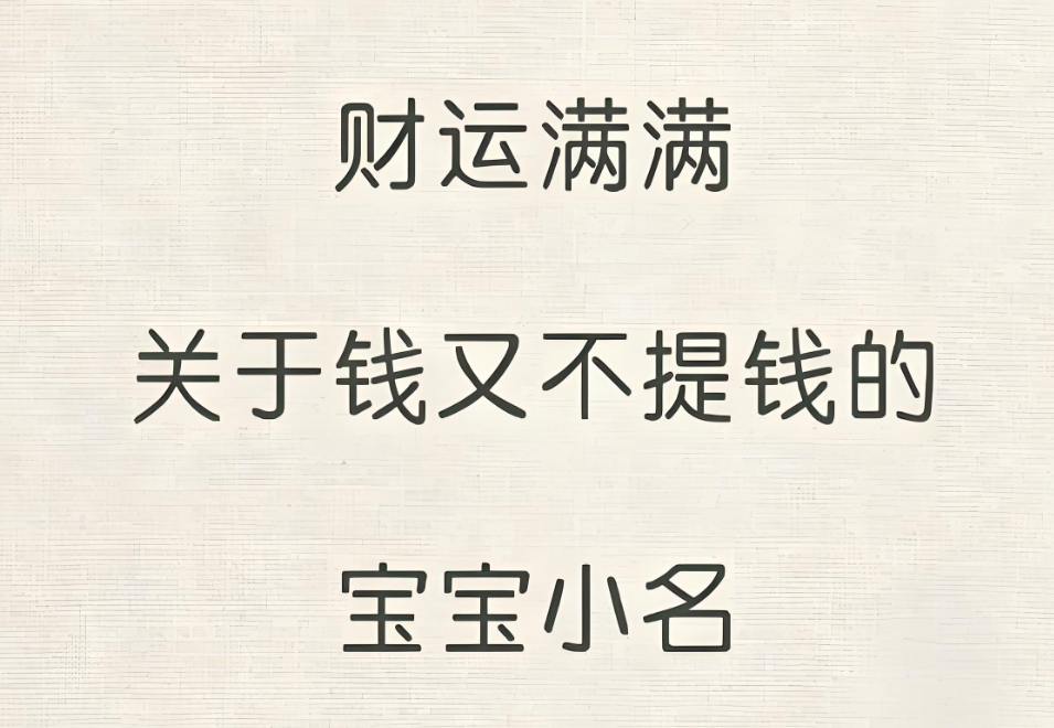 缺金取名最旺女孩名字，关于钱又不提钱的宝宝小名